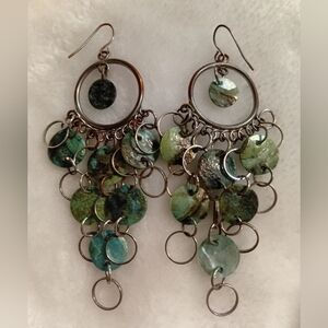Elegant Green Chandelier Earrings